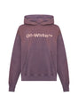 OFF-WHITE Laundry Logo Skate Hoodie - Aubergine