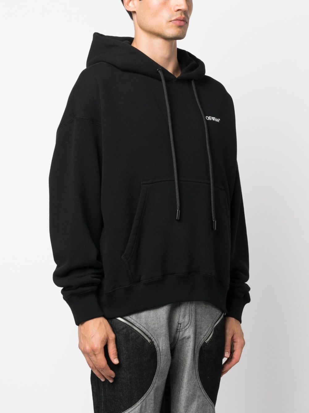 OFF-WHITE Classic Logo Cotton Hoodie for Men