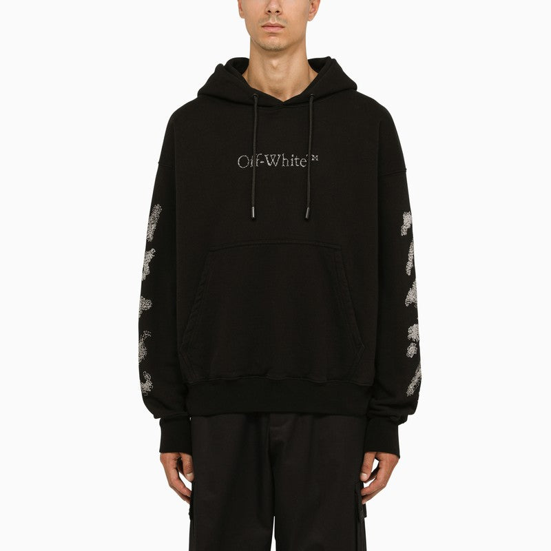 OFF-WHITE Men's FW23 Black Cotton Diags Skate Hoodie