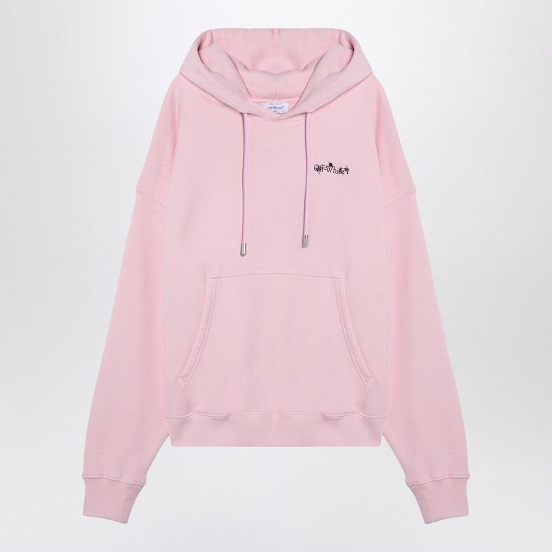 Áo Hoodie Cotton Hồng có Chữ Nổi Màu Trái