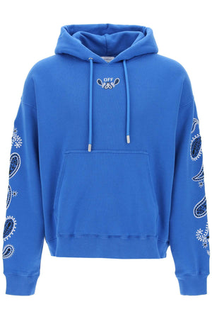 OFF-WHITE Nautical Blue and White Hoodie for Men