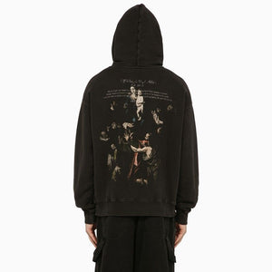 OFF-WHITE Men's Black Caravaggio Print Hoodie for SS24