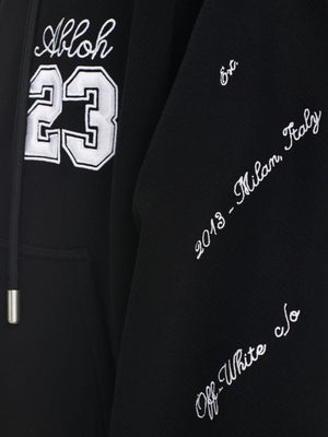 OFF-WHITE Black Men's Hoodie for 24SS Season