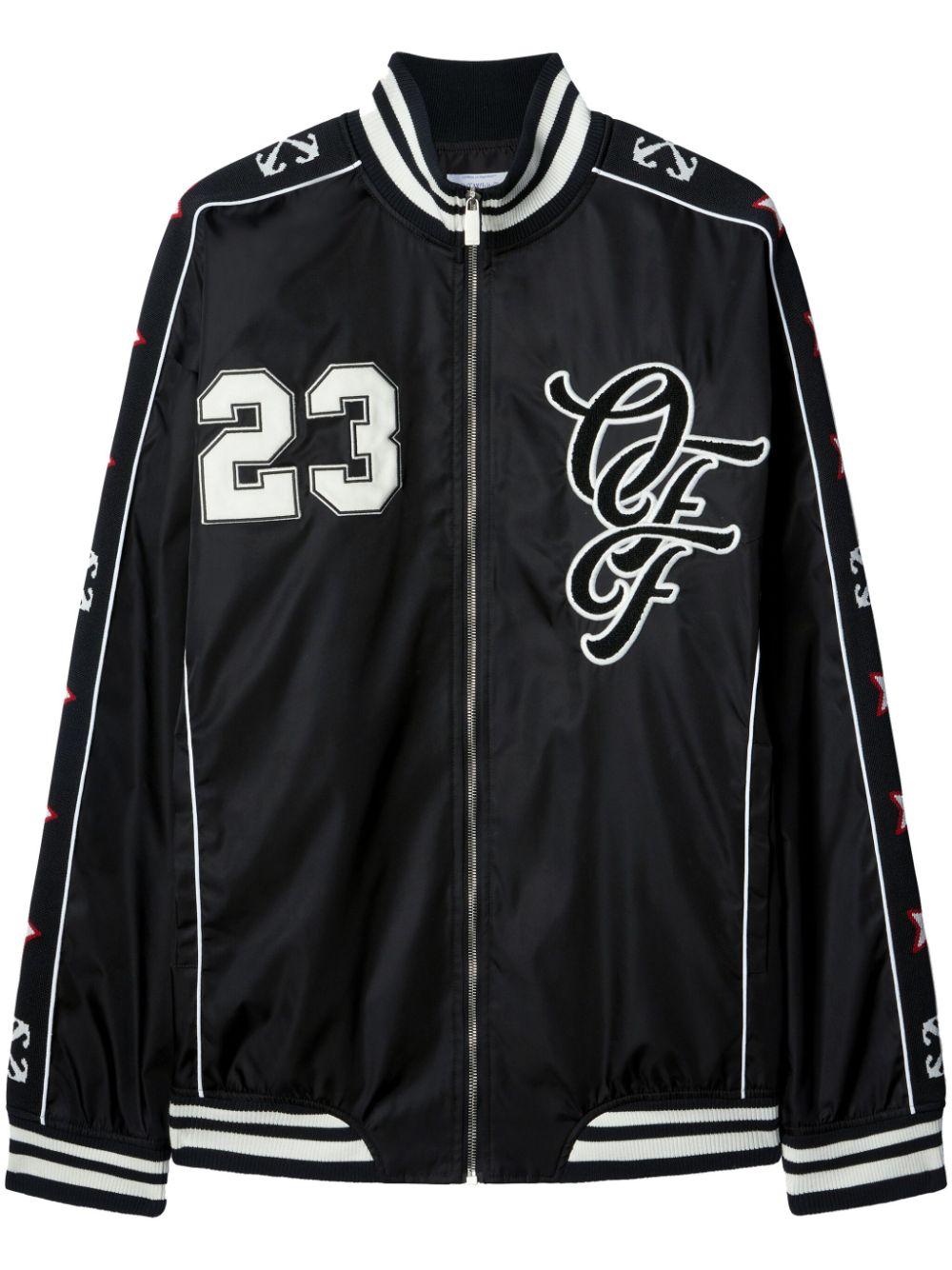 OFF-WHITE Varsity Tracktop for Men in Black and White for SS24