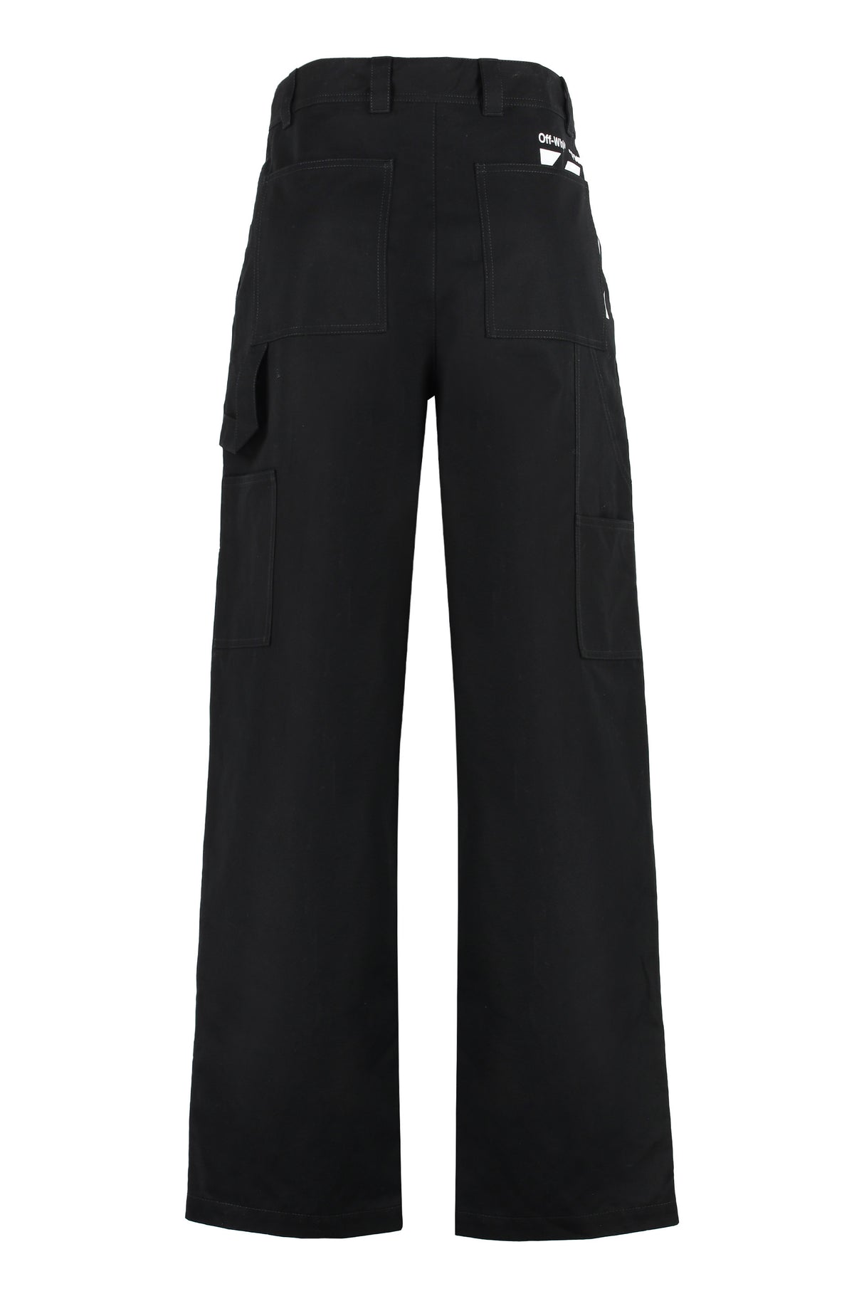 OFF-WHITE Black Cargo Trousers for Men