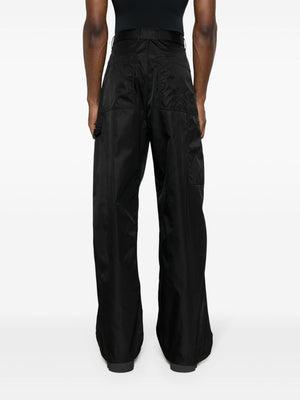 OFF-WHITE Men's Black Recycled Nylon Trousers for SS24