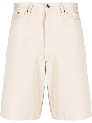 OFF-WHITE Loose Fit Bermuda Shorts - Beige
