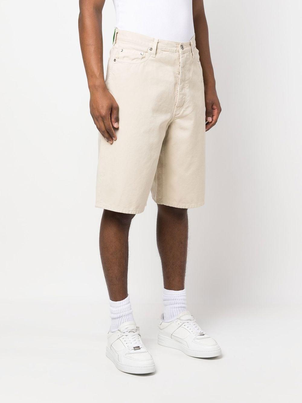 OFF-WHITE Loose Fit Bermuda Shorts - Beige