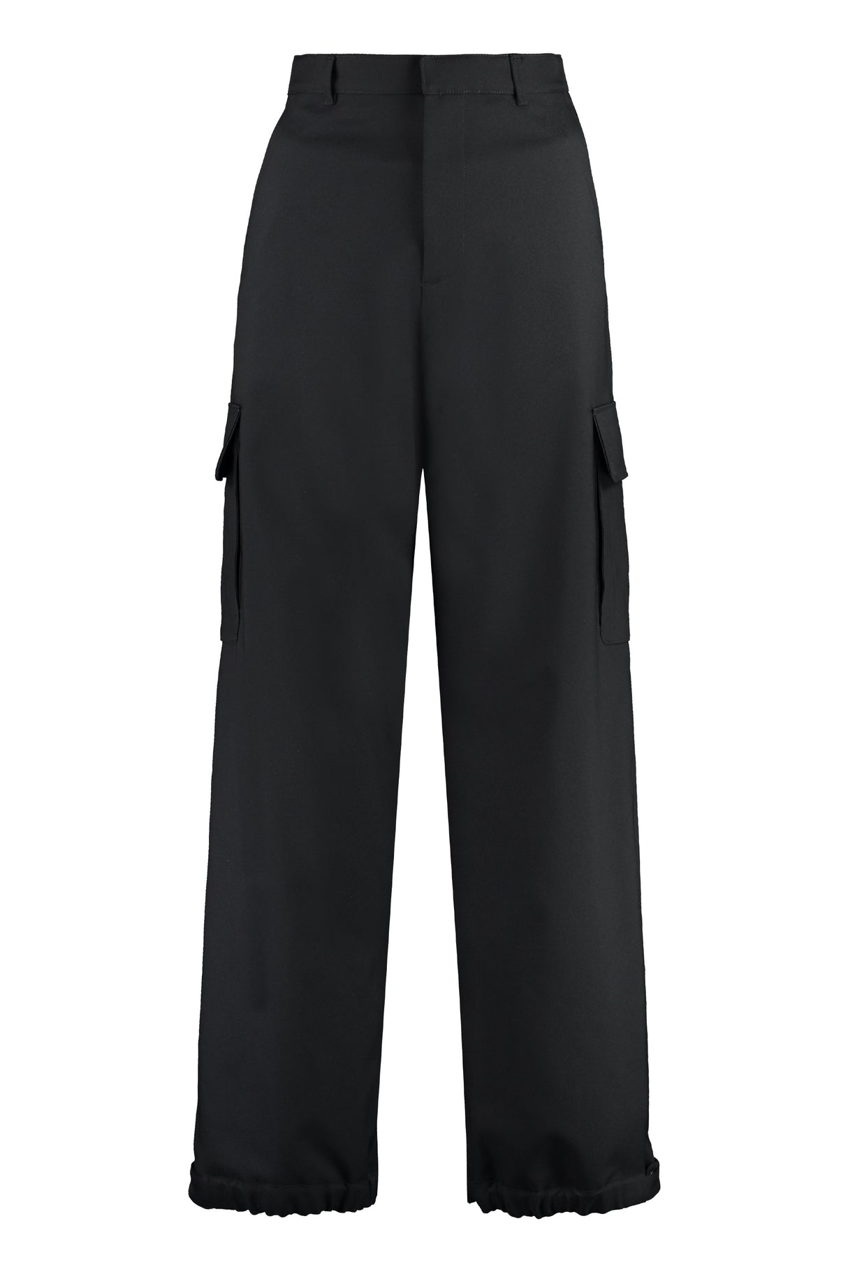 OFF-WHITE Men's Black Technical Fabric Pants for FW23