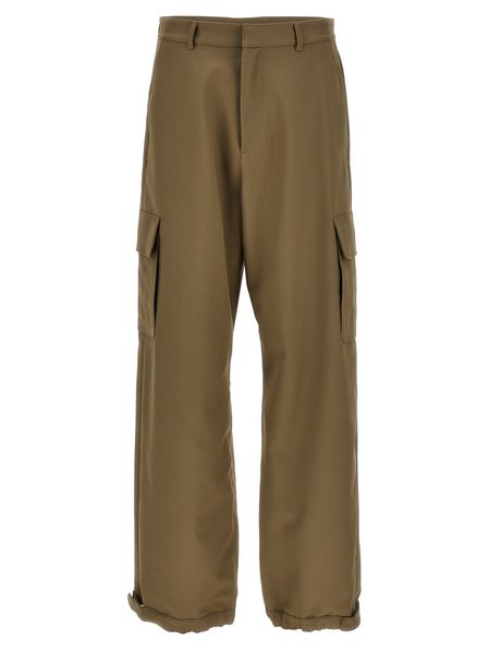 OFF-WHITE Baggy Fit Cargo Pants in Khaki for Men - FW23