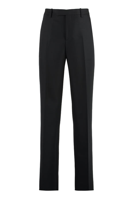 OFF-WHITE Men's Black Wool Tailored Trousers for SS23