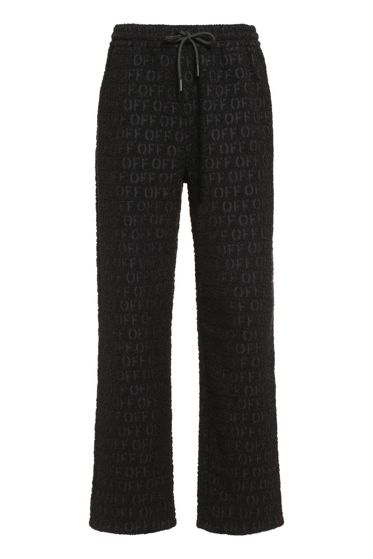 OFF-WHITE Men's Knit Bouclé Trousers for FW23 in Black