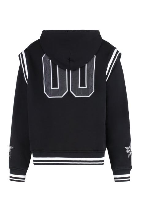 OFF-WHITE Cotton Bomber Jacket with Logo Patch