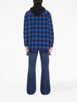 OFF-WHITE Blue Check Overshirt for Men - FW23 Collection