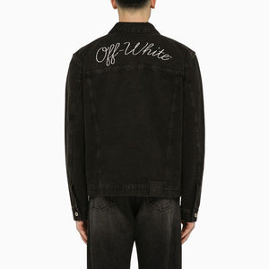 OFF-WHITE Men's Black Denim Jacket for SS24