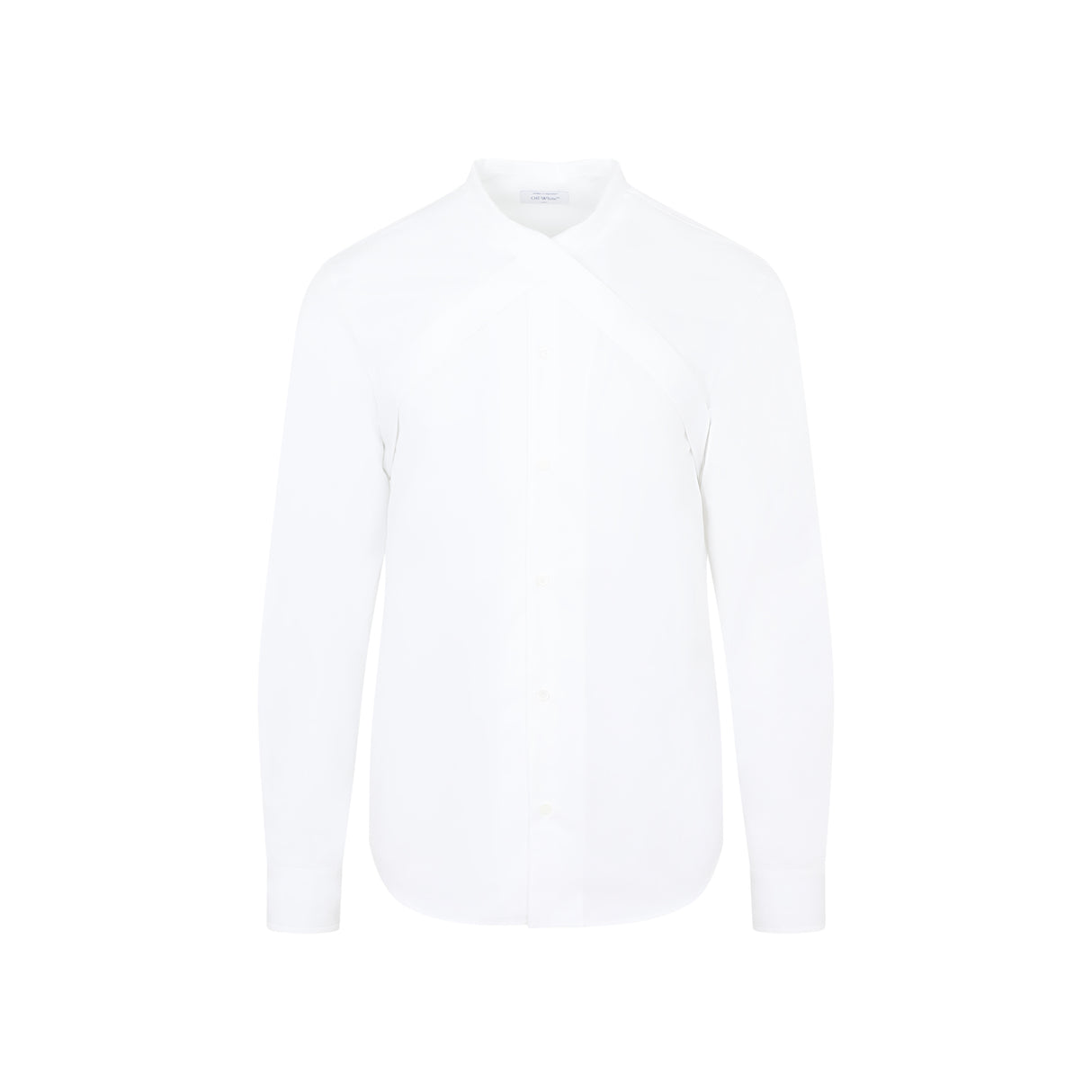 OFF-WHITE White Crossover Strap Cotton Shirt for Men - FW23 Collection