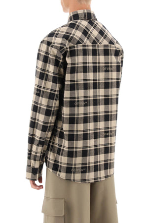 OFF-WHITE Blue Check Flannel Shirt for Men - FW23 Collection