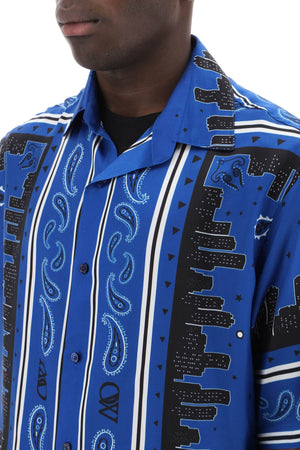 Blue Shirt with Bandana Motif for Men from OFF-WHITE