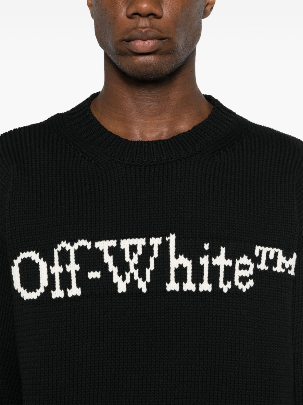 OFF-WHITE Bookish Cotton Crewneck Sweatshirt for Men - FW24