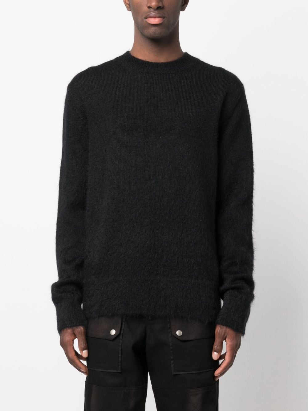 OFF-WHITE Men's Black Wool Sweater for FW23 Season