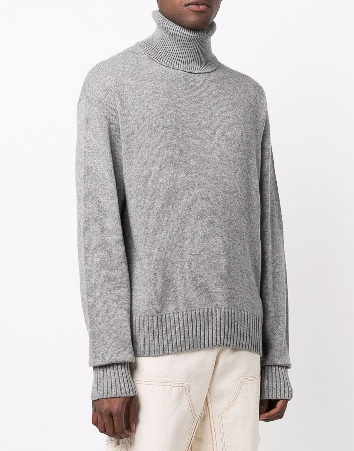 OFF-WHITE Essential Knit Turtleneck Sweater - Medium