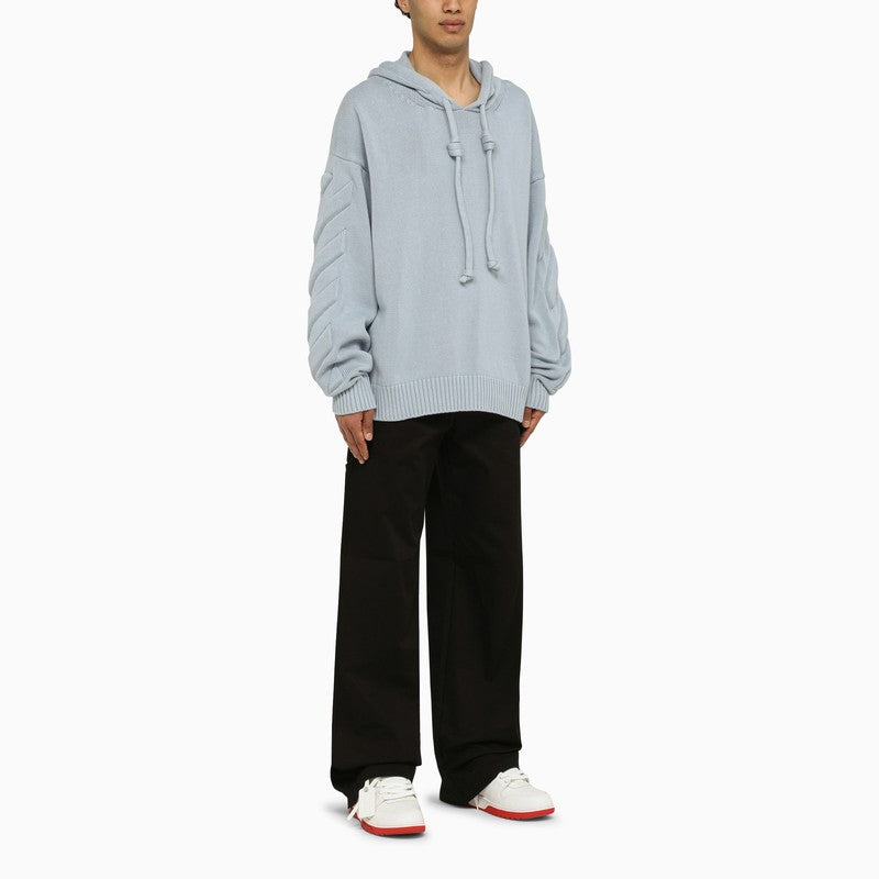 OFF-WHITE Men's ICE 3D Knit Sweatshirt in Light Blue for SS23