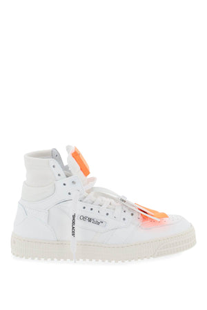 OFF-WHITE Off-Court Sneaker for Men - Smooth Leather with Fabric Inserts and Embroidered Arrows on Sides