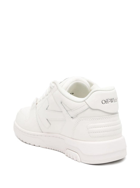 OFF-WHITE White Leather Out of Office Sneakers for Men - FW24