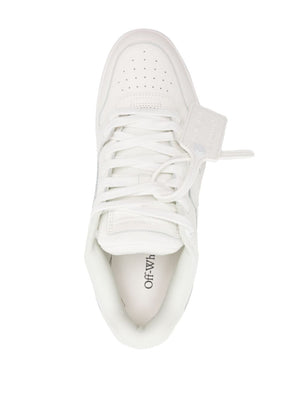 OFF-WHITE White Leather Out of Office Sneakers for Men - FW24