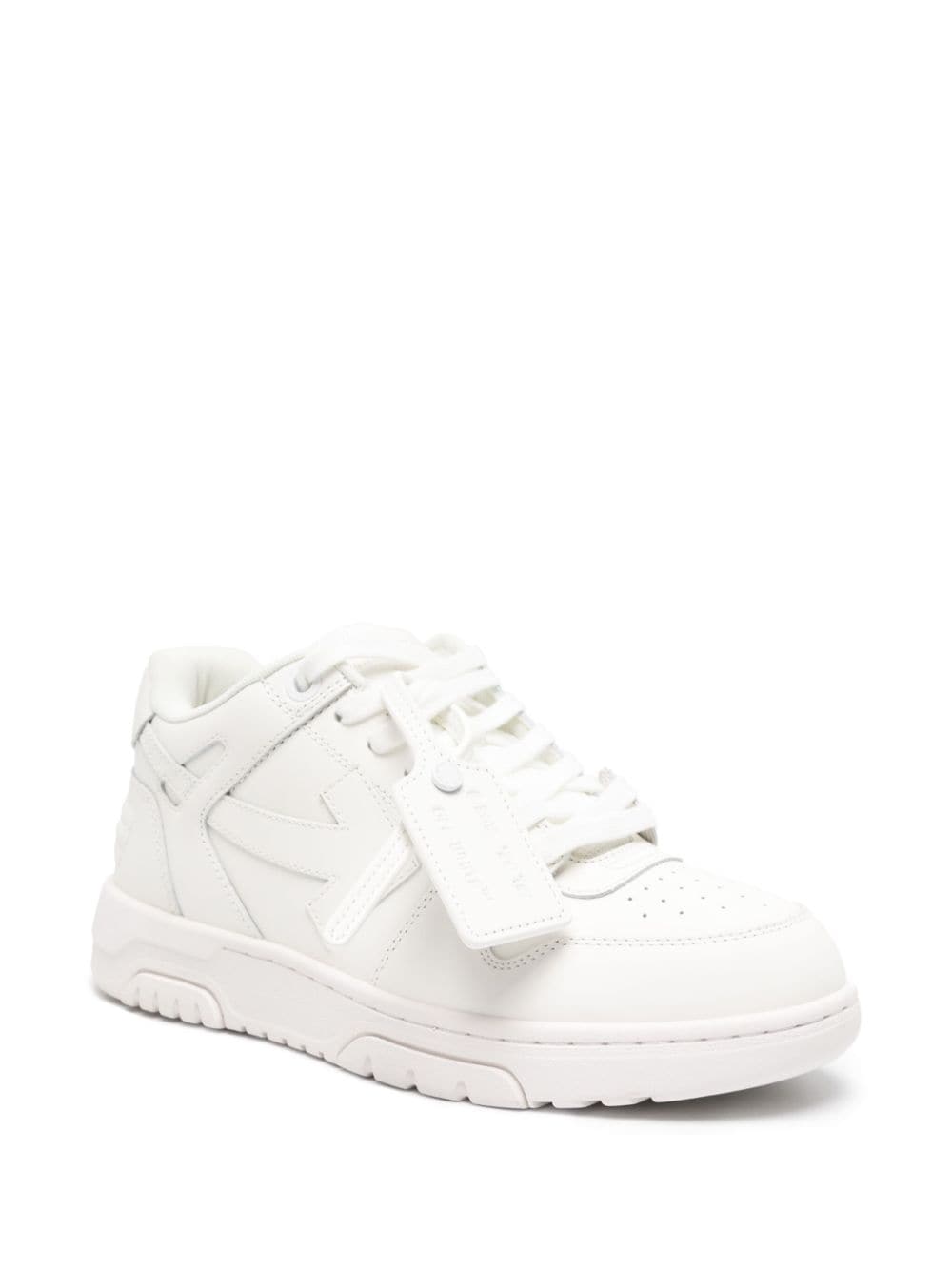 OFF-WHITE White Leather Out of Office Sneakers for Men - FW24