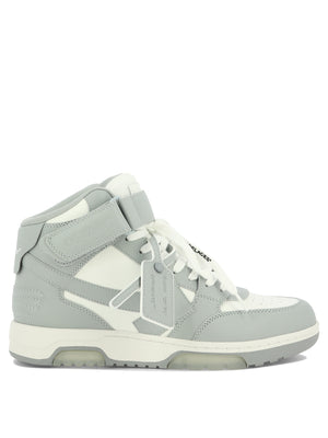 OFF-WHITE White Leather Men's Sneakers - Carryover Collection