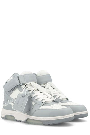 OFF-WHITE White Leather Men's Sneakers - Carryover Collection