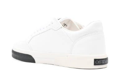 OFF-WHITE Classic Almond Toe Leather Sneakers for Men