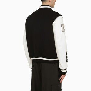 OFF-WHITE Classic Leather Varsity Jacket - Men’s Outerwear