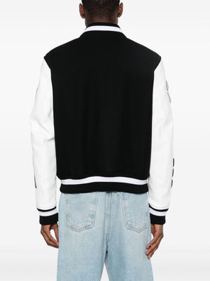 OFF-WHITE Classic Leather Varsity Jacket - Men’s Outerwear