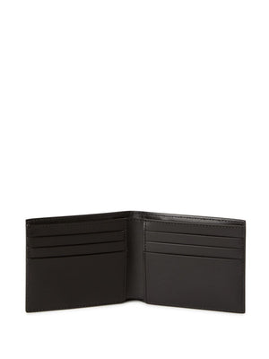 OFF-WHITE Men's Black Leather Bookish Bi-Fold Wallet for SS24