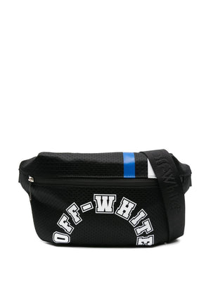 OFF-WHITE Black Mesh Bumbag with Logo, for Men | SS24 Collection