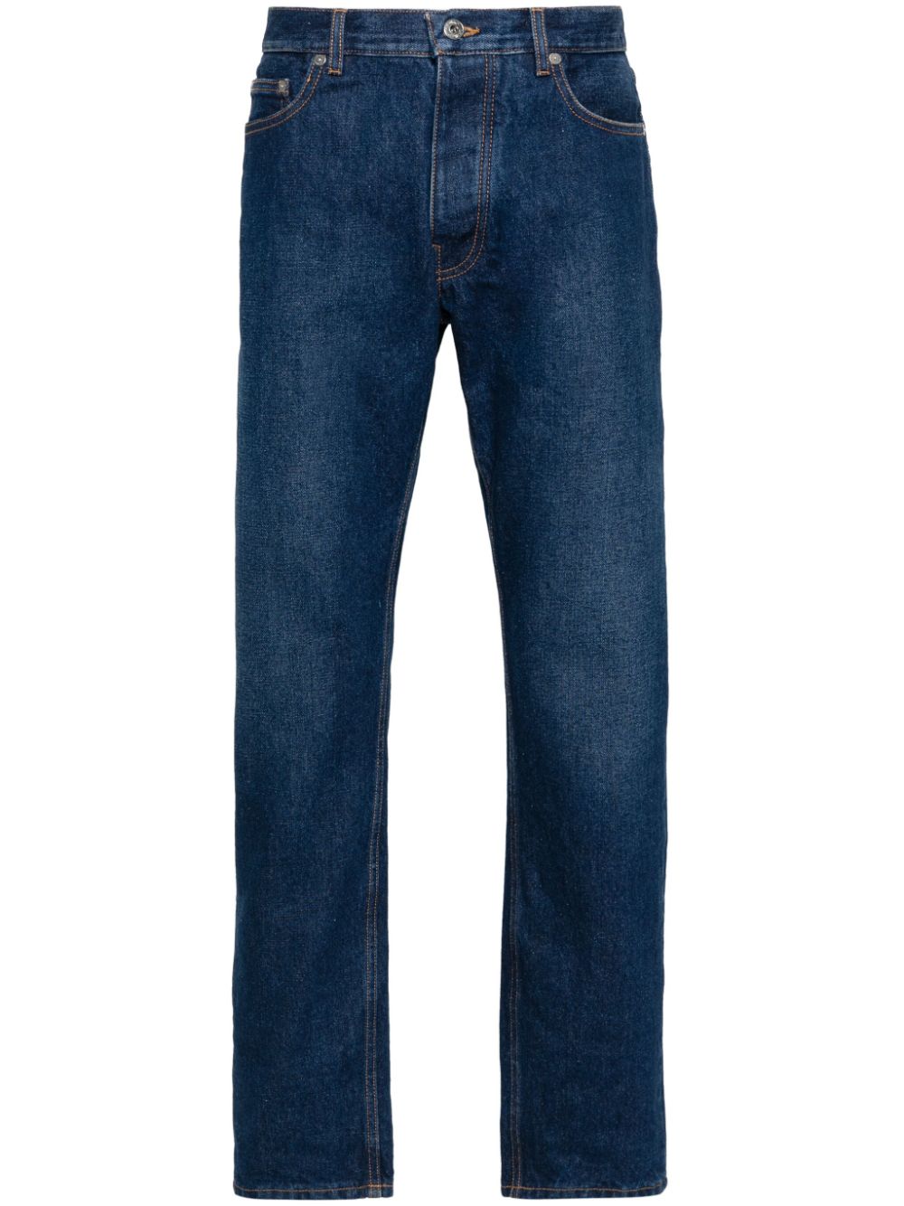 OFF-WHITE Dark-Washed Denim Jeans with Tapered Fit for Men