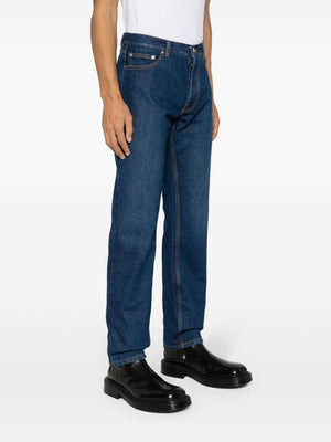 OFF-WHITE Dark-Washed Denim Jeans with Tapered Fit for Men