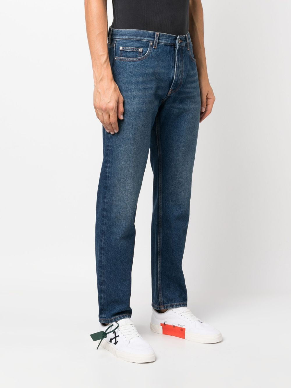 OFF-WHITE Stylish Straight-Leg Denim Pants for Men