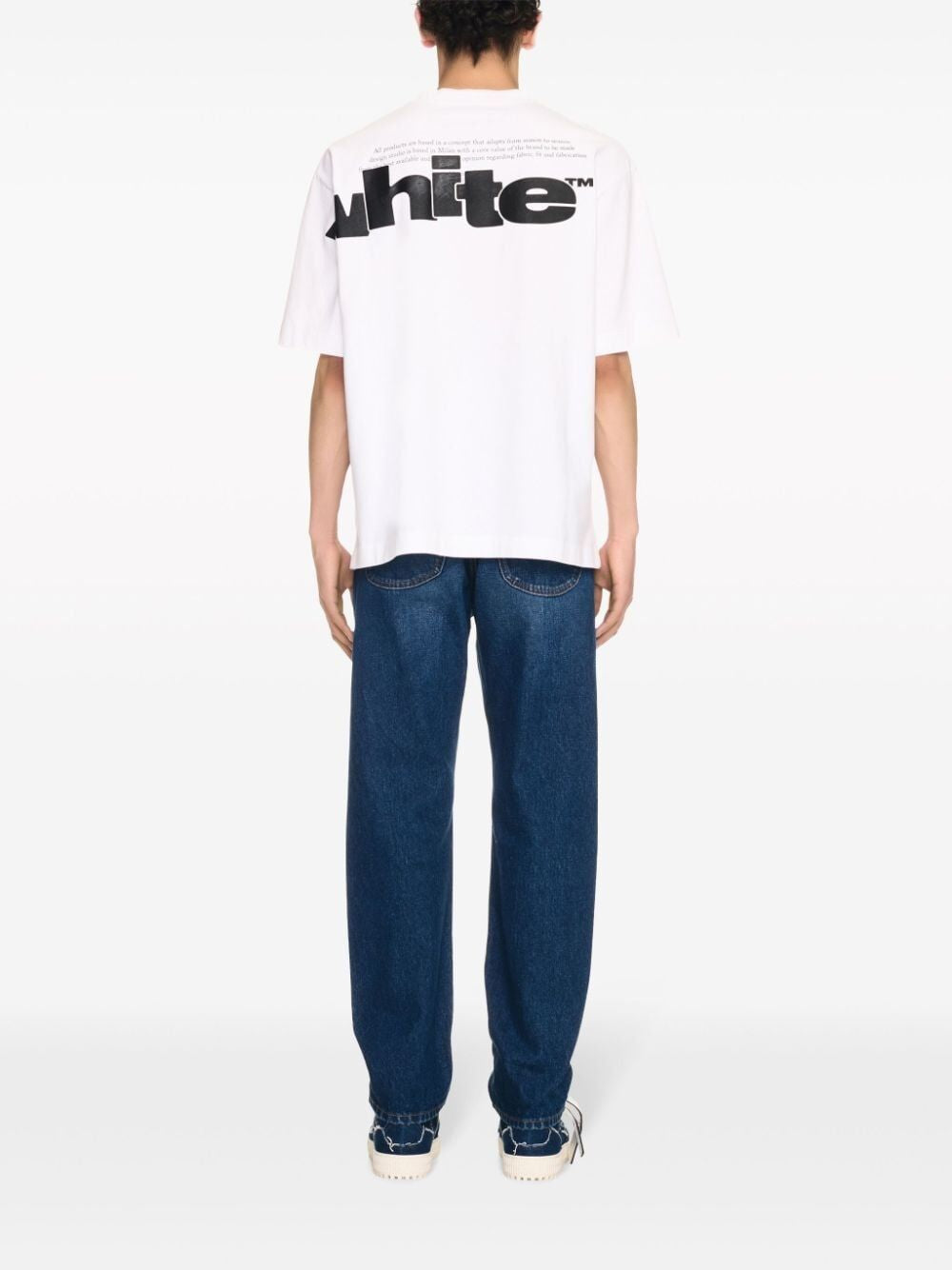 OFF-WHITE Straight Leg Signature Patch Jeans