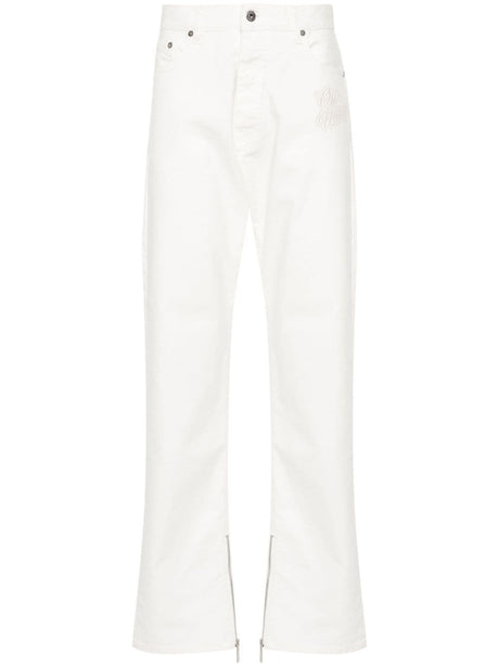 OFF-WHITE Men's White 90s Logo Jeans for SS24