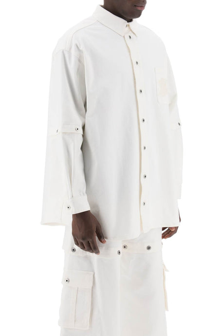 OFF-WHITE Men's Overshirt in White Denim for SS24