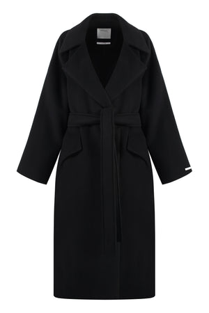 MAX MARA SPORTMAX Chic Wool and Cashmere Jacket with Coordinated Belt