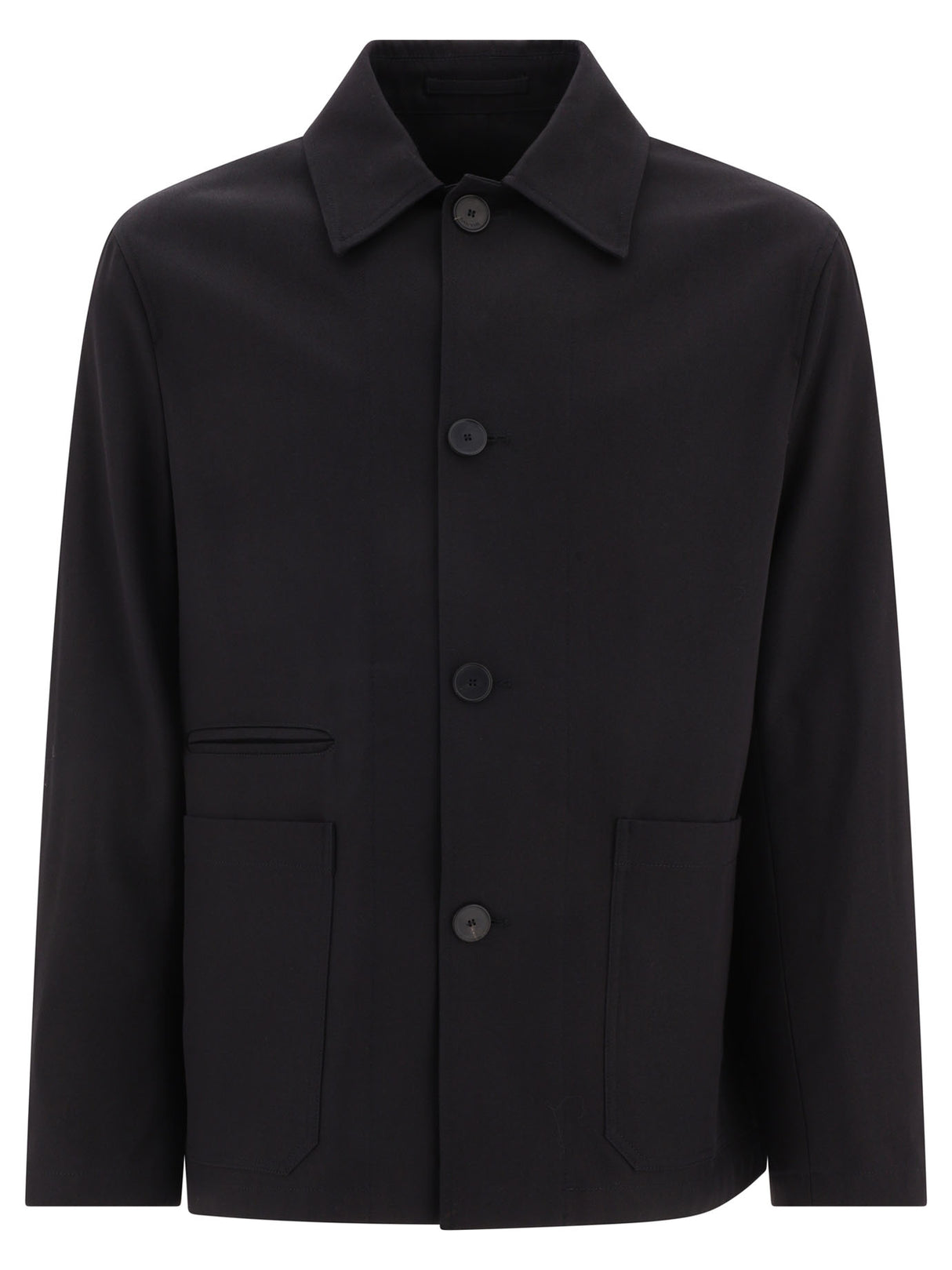 LANVIN Black Cocoon Overshirt for Men