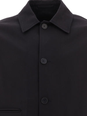 LANVIN Black Cocoon Overshirt for Men