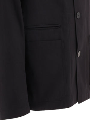 LANVIN Black Cocoon Overshirt for Men