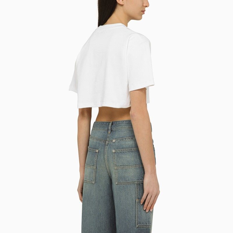 OFF-WHITE Women's Mini Cropped T-Shirt with Logo