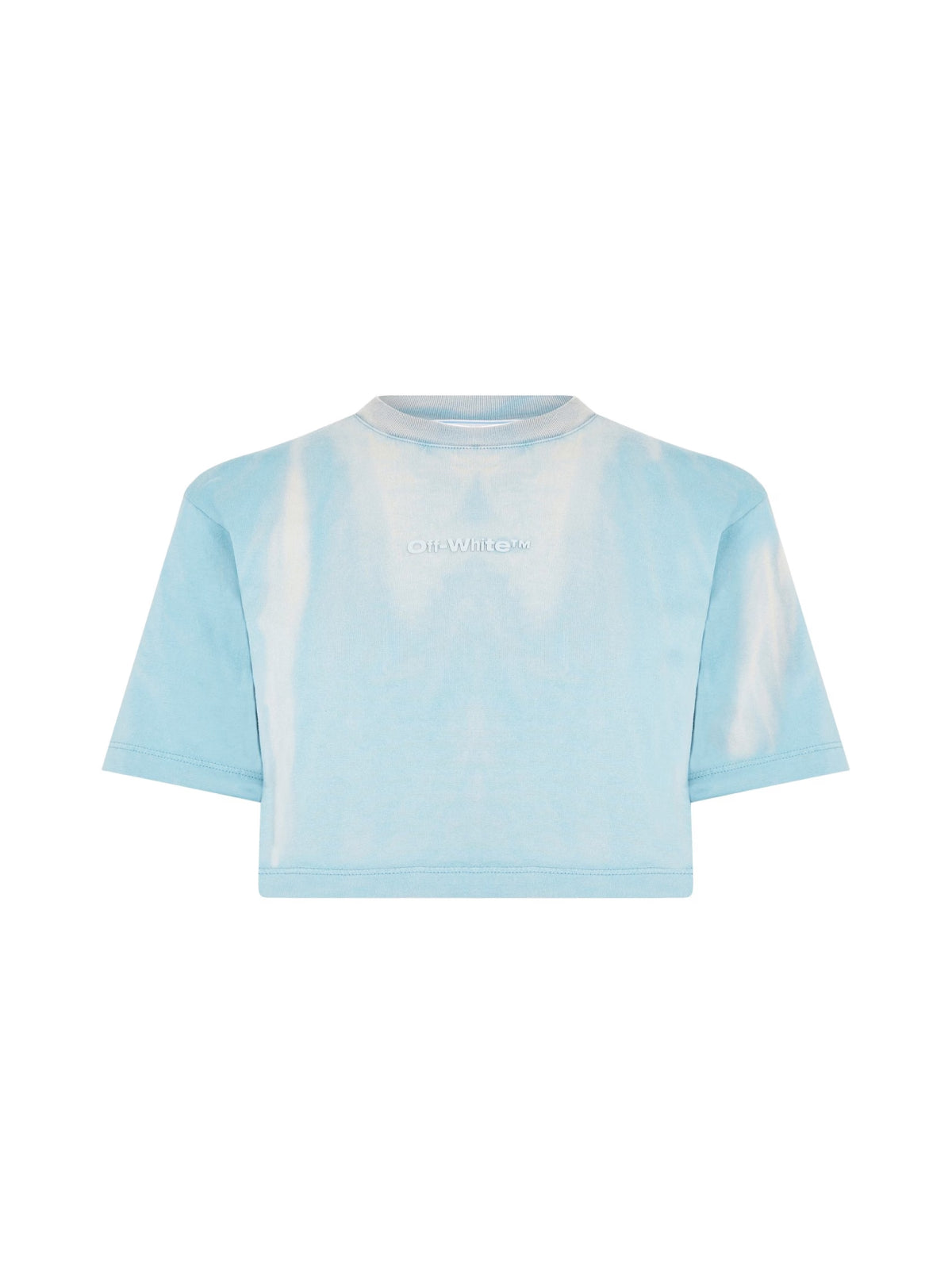 OFF-WHITE Mini Crop T-Shirt with Distinctive Logo