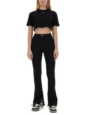 OFF-WHITE Ribbed Cropped T-Shirt - Mini Fit